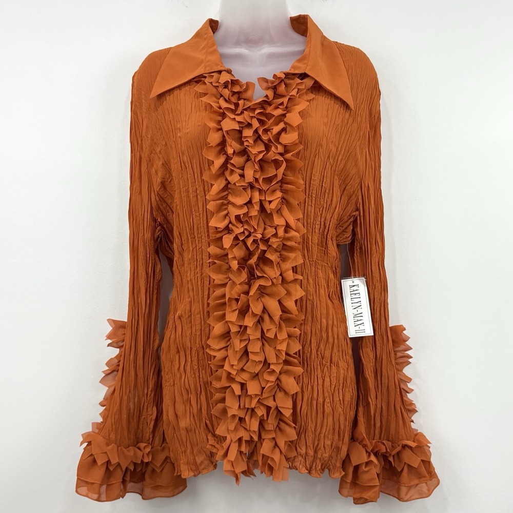 VTG Y2K Kaelyn Max II Top XL Pumpkin NWT Whimsigoth Fairy Grunge Renaissance
